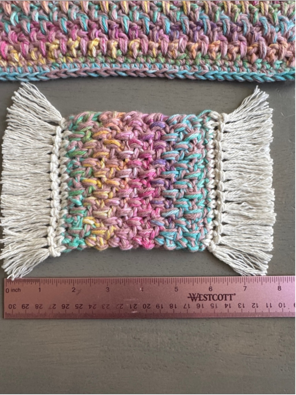 Crochet Mug Cozy and Coaster Mug Rug Set - 100% Cotton Great Gift! - Picture 5 of 9